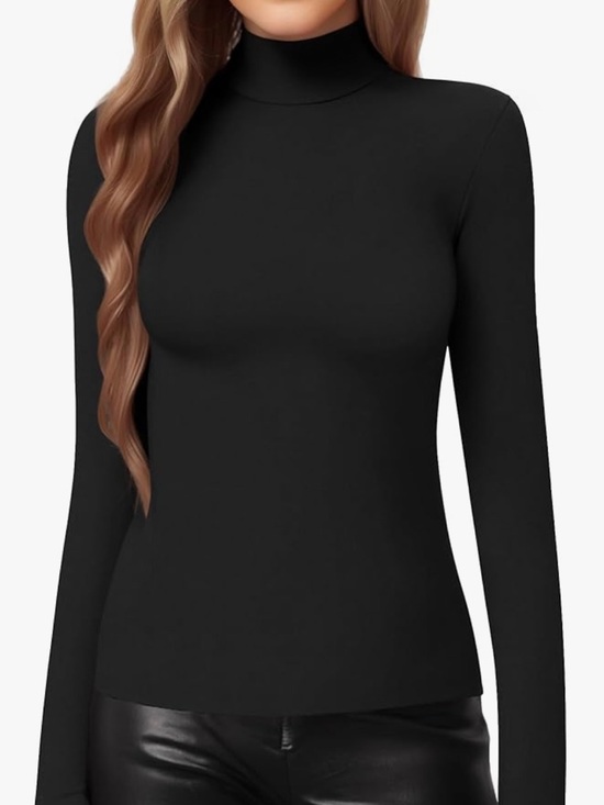 Mangopop Tops - NWT MANGOPOP Mock Turtle Neck Slim Fit Long Sleeve size S